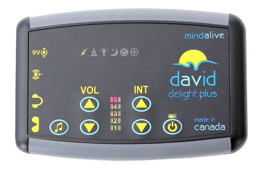 Alternative health gadget for relaxation, Alternative therapy for anxiety, Stress management, Brainwave synchronization device, Light and Sound therapy, Sleep improvement device.