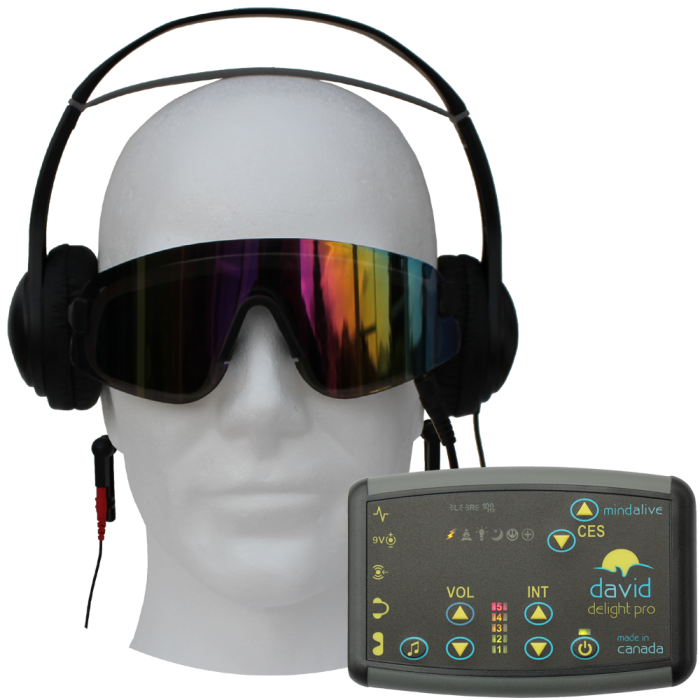Mind Alive DAVID Delight Pro, Portable Audio-Visual Entrainment device, Stress relief and relaxation tool, Neurofeedback for mental wellness, Cognitive enhancement device
